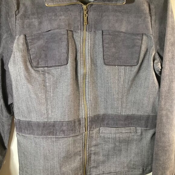 Womens Prana Nadine Jacket Corduroy Denim Stretch Gray Blue L Cotton Polyester S - Picture 6 of 10